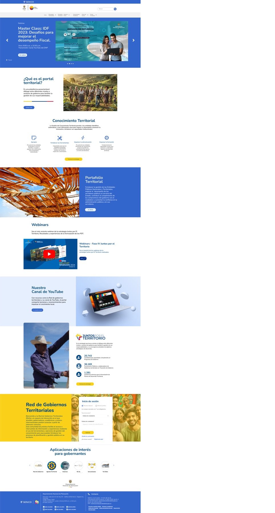 Portal Territorial content navigation