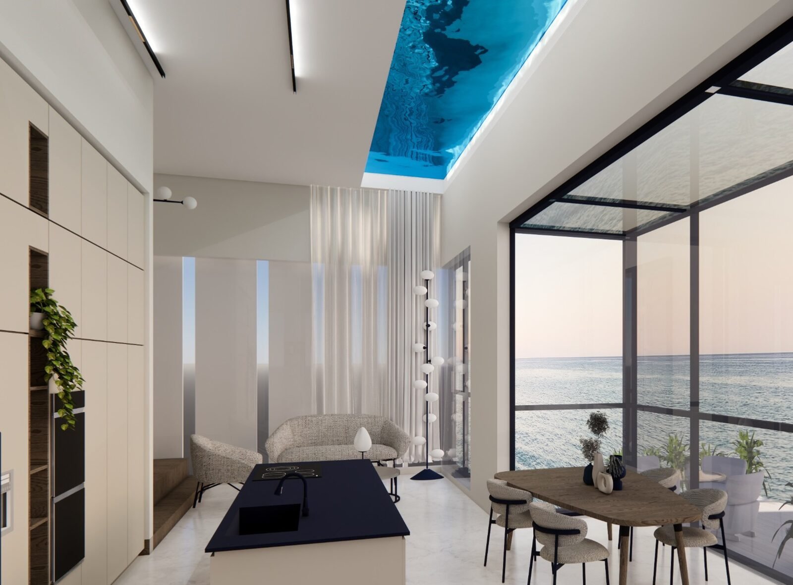 White Box: Dining space in White Box